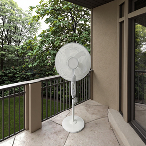 พัดลมตั้งพลังงานแสงอาทิตย์16นิ้วพร้อมรีโมทคอนโทรลใหม่ประหยัดพลังงานตาข่ายโลหะและฐานพลาสติกติดตั้งสำหรับครัวเรือนรถยนต์ - Product Image 6