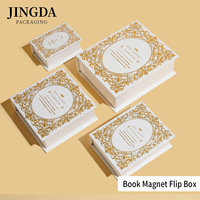 Scatola Regalo Magnetica Premium a Forma di Libro con Coperchio Ribaltabile, Confezione per Gioielli e Accessori