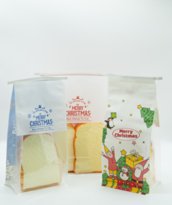 Giáng sinh bánh mì nướng bánh mì thân thiện với môi 450 gam tin Tie Kraft Túi giấy trong suốt cửa sổ thái lát Baking Pouch cho thực phẩm sử dụng - Product Image 1