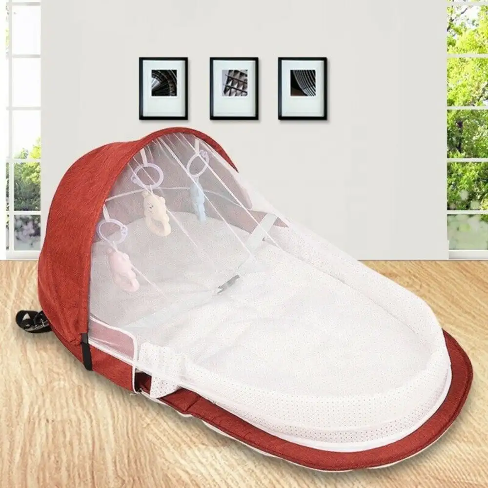 Bebek yatağı seyahat güneş koruma sivrisinek Net ile taşınabilir beşikler bebek katlanabilir nefes bebek yatağı