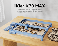 Graveur/découpeur laser CNC IKIER K70 MAX 70W avec deux têtes, découpe robuste, mise au point automatique Z, compatibilité multiplateformes, sécurité