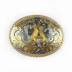 Boucles de <span class=keywords><strong>ceinture</strong></span> lettre initiale grande taille filles garçons boucles occidentales dorées pour <span class=keywords><strong>ceinture</strong></span> (ABC-Z) boucles de rodéo pour hommes et femmes - Product Image 1