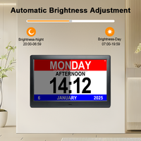 Pro 'S Smart 10 Inch Digitale Kalender Klok App Touch Geheugenverlies Alarm Groot Display Voor Alzheimer Dementie Bureauklok