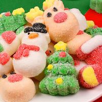 Op maat gemaakte creatieve Kerstman rendier kerstboom kous cartoon marshmallow gummy snoepjes