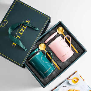 Light Luxury Ceramic Coffee Cup <b>Set</b> Mug Packaging with Foam in <b>Gift</b> Box and Bag <b>Personalized</b> <b>Gift</b> - Product Image 3