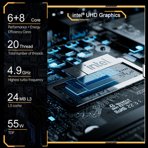 Topc新しいデザイン<span class=keywords><strong>I5</strong></span>-14500HX <span class=keywords><strong>CPU</strong></span> KITマザーボードオンボード14C/20T 8K HD2.0 Wifi MATX PC用コンピュータゲーム用Modtウィンドウ10 - Product Image 4