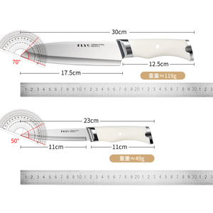 PLYs Stainless Steel Knife 6-7.9in Straight Edge <b>Brushed</b> Finish Kitchen <b>Vegetable</b> Fruit Cutting Multi Use - Product Image 2