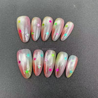 Pura mezcla de uñas prensadas a mano Color cinco colores estrella brillante alta calidad reutilizable fábrica al por mayor