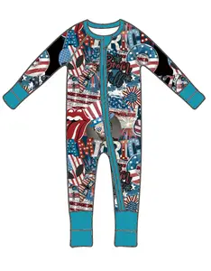 Body infantil com zíper personalizável para bebês, pijama de mangas compridas para meninas adolescentes, atacado de seda leite