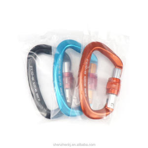 Mousqueton en métal professionnel 25KN pour l'alpinisme <span class=keywords><strong>escalade</strong></span> en forme de D sécurité maître vis serrure boucle <span class=keywords><strong>Escalade</strong></span> équipement - Product Image 5