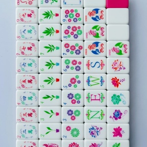 Juego de Mahjong Americano de Acrílico Rosa, Marca Hand Rub, con Bolsa de Almacenamiento, Regalo para el Hogar, Mahjong de Cristal de Alta Calidad, Origen Jiangsu - Product Image 6
