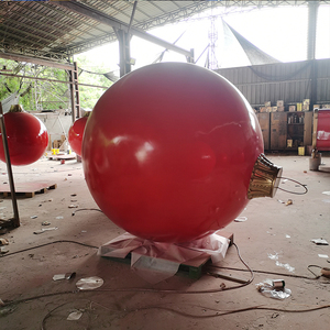 Boule de Noël géante en fibre de verre de 200 cm, ornement extérieur résistant aux intempéries, grande sphère décorative pour centres commerciaux et aménagements paysagers - Product Image 3