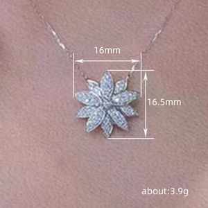 Set di gioielli floreali per donna, collana, orecchini, regalo per l'uso quotidiano - Product Image 5