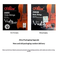 Alice A905 - Jeu de cordes pour viola - 4 cordes - Noyau en acier - Enroulement en alliage - Cordes de violon professionnelles
