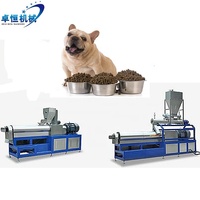 Ligne de production d'aliments pour animaux de compagnie à double vis pour chiens et chats, utilisant des matières premières à base de riz, de maïs et de farine de blé