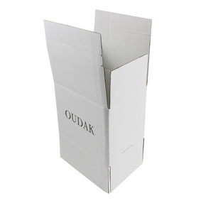 3 capas blanco cajas de cartón corrugado de correo fácil romper la línea de embalaje <span class=keywords><strong>caja</strong></span> de cartón de envío con cinta adhesiva - Product Image 5
