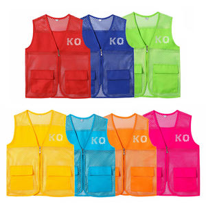 Gilet in rete traspirante con Logo personalizzato con chiusura a cerniera Casual formale abbigliamento esterno lavoro estate inverno cotone imbottito per la pesca - Product Image 1