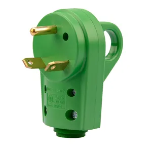 Plug macho de substituição 30amp rv, cabo macho com fácil de aderência, nema TT-30P 3 prong, extremidade de extensão do conector elétrico