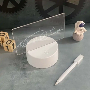Tablero de Escritura LED DIY, Regalo Creativo 3D, Tablero de Notas Acrílico con Luz Nocturna LED y Tablero de Mensajes - Product Image 6