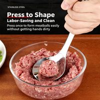 Sendok Pembuat Bakso Stainless Steel Baru 2027 dengan Lubang, Desain Penyimpanan Praktis, Gagang Panjang untuk Dapur dan Bar