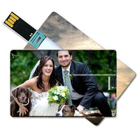 Memoria USB 2.0/3.0 de Alta Velocidad Tipo Tarjeta de Crédito, 2GB-64GB, Impresión de Logotipo Personalizado, Garantía de 1 Año