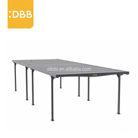 Fabrication prix d'usine avec forte charge de neige et de pluie 10Ft cadre en aluminium Cantilever Carport Garage toit en tôle de polycarbonate