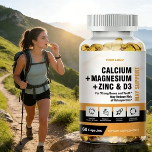 | | En stock | | |   Capsules molles multivitaminées et minérales D3 Calcium Magnésium Zinc pour la santé osseuse, le soutien immunitaire et la relaxation musculaire - Product Image 2
