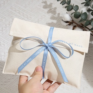 Có Thể Tái Chế Biểu Tượng Tùy Chỉnh In Tự Nhiên Bông Vải Phong Bì Pouch Cho Quần Áo Thân Thiện Với Môi Tóc Ví Ví Đóng Gói Túi Bụi - Product Image 5