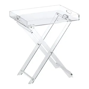 <span class=keywords><strong>Table</strong></span> d'appoint pliable Bois d'acacia Couleur naturelle <span class=keywords><strong>Table</strong></span> d'appoint <span class=keywords><strong>basse</strong></span> carrée Nouveau design Simple Portable - Product Image 5