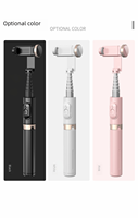 Selfie Stick con treppiede incorporato, allungabile 730mm per lo Streaming Live, compatibile con smartphone 59-80mm, portata 10m