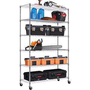 Étagère de rangement en fil métallique mobile à 5 niveaux, étagères chromées commerciales, organisateur de cuisine, garage, restaurant, étagère de rangement - Product Image 2