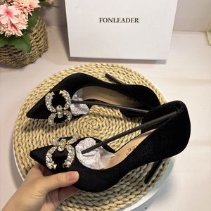 Sandales à bout pointu 10,5 cm/7 cm, mules de créateur, chaussures de travail, talons hauts pour femmes - Product Image 6