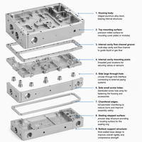 Carcasa de Aleación de Aluminio Mecanizada por CNC de Precisión Personalizada, Soporte Estructural para Carcasa Electrónica de Comunicación 5G