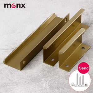 Custom Modern Hotel Use Bedroom Warehouse Kitchen Cabinet Wardrobe Hardware Pull Wholesale Right Angle Invisible Aluminum Alloy - Product Image 5