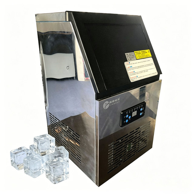 YINSHUO Commercial Use Ice Cube Maker Electric Automatic Clear Block Ice Machine Maker for Cafe Shop 110 Pounds/24H