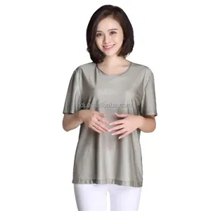 EMF 100% Silver fiber Fabric T-shirt 5G Radiation Protection Anti RF Safe Protective Clothing