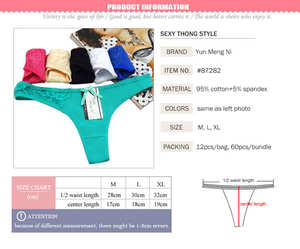 Yun Meng Ni Biancheria Intima <span class=keywords><strong>di</strong></span> Cotone Morbido Quotidiano T Spalle Giovani Ragazze Sexy <span class=keywords><strong>Perizoma</strong></span> - Product Image 6