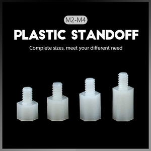 Wholesale High Quality NINDEJIN White <b>Nylon</b> Hex Threaded Male Female <b>Spacer</b> Standoff Various Metric Sizes M2-M4 - Product Image 3