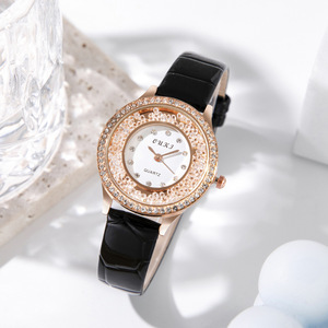 Orologi all'ingrosso di lusso da donna alla moda con diamanti al quarzo in pelle oro rosa orologio da donna orologio da donna Relojes <span class=keywords><strong>Mara</strong></span> Mujer - Product Image 3