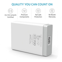 Chargeur mural USB intelligent, station de charge 50W à 6 ports, chargeur multi-USB PowerPort pour iPhone iPad Pro/Air/Mini, Galaxy S23 et plus