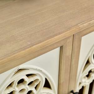 INNOVA Hot Sale Elegant Rustic Accent Farmhouse Eco-friendly Solid <b>Wooden</b> Storage Console Cabinet for Living Room Hotel Use - Product Image 5