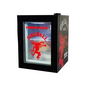 Vente en gros Comptoir de congélateur à crème glacée 21 <span class=keywords><strong>litres</strong></span> Sans givre <span class=keywords><strong>Porte</strong></span> en verre verrouillable Refroidisseur de boissons mini réfrigérateur - Product Image 4