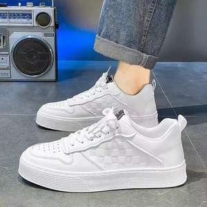 Nouvelles chaussures de sport respirantes pour hommes, à bout rond, blanches, noires et multicolores, pour l'extérieur, décontractées, à plateforme. - Product Image 6