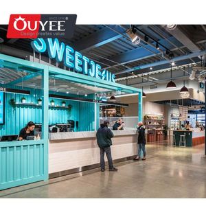 Độc đáo nhỏ cà phê cửa hàng nội thất được thiết kế hữu ích hiển thị tủ <span class=keywords><strong>kiosk</strong></span> trong trung tâm mua sắm - Product Image 5