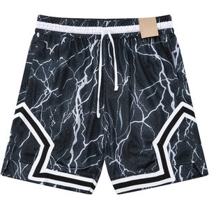 Spor pantolon için 2526 yüksek kaliteli toptan işlemeli nefes örgü çabuk kuru basketbol şortu - Product Image 5