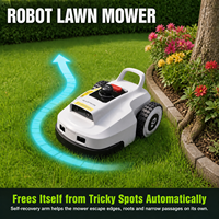 Tondeuse à gazon robotisée contrôlée par application 2500 ㎡   Tondeuse à gazon automatique auto-chargeante pour l'entretien des jardins et des cours à domicile