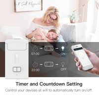 Interruptor de Luz WiFi RF 433Hz, Receptor Tuya Smart Life, Control por Voz con App, Alexa, Google Home, Temporizador, Relé para Iluminación