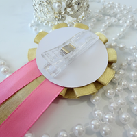 Ruban de récompense en satin polyester multicolore pour célébration d'anniversaire, badge personnalisé, décoration de fête, biodégradable