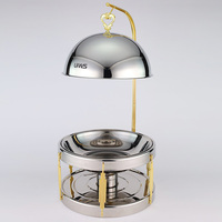 8L Luxuriöser Chafing Dish mit Hängedeckel und Alkoholheizung, mehrfarbiger Edelstahl-Buffetserver für Bankette & Events