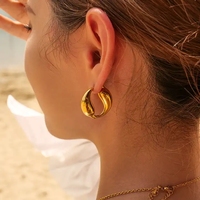 Yin Yang Tai Chi Poissons Conception De Luxe Haute Qualité En Acier Inoxydable Cercle Boucles D'oreilles Bijoux De Mode 2025 En Gros